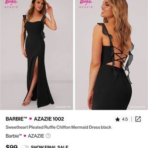 Azazie Barbie Black Bridesmaid Dress